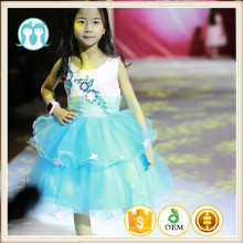 T show gowns for party celebration kids new design girls fashion show clothing